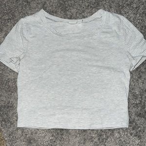 BP striped cropped tee